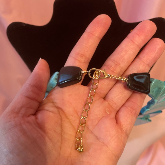 Turquoise Statement Necklace Boho Western Chunky Stone Style Fashion Necklace - Picture 4 of 5